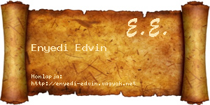 Enyedi Edvin névjegykártya